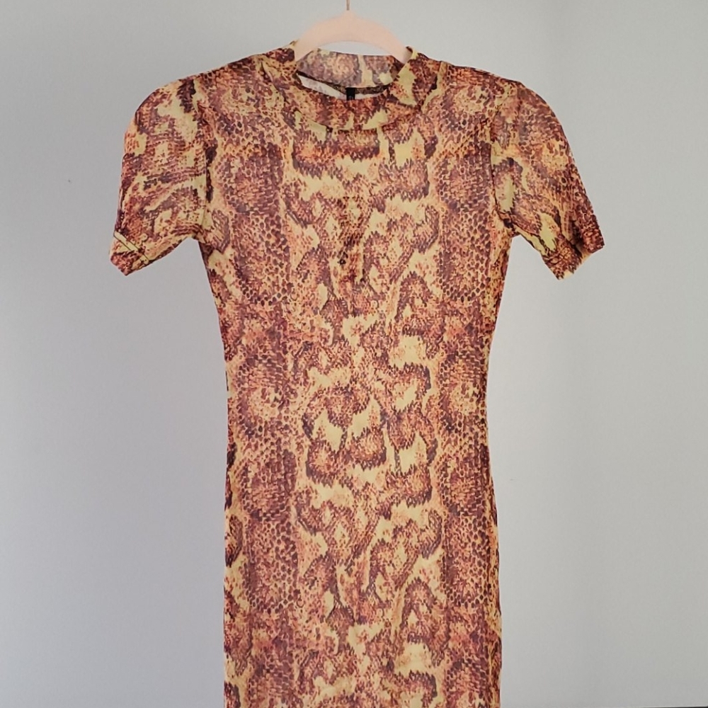 Snake Skin Sheer Dress
